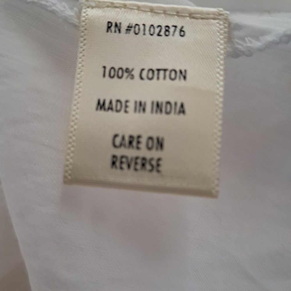 Novica S Chikankari Embroidered White Cotton Button‎ Front Blouse India Boho - Picture 8 of 9